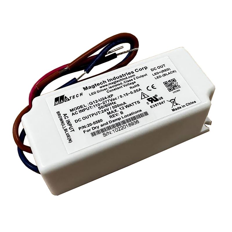 Magtech Q12 U24 XP 24Vdc Constant Voltage 12 Watt Dimmable LED Driver